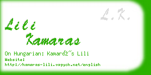 lili kamaras business card